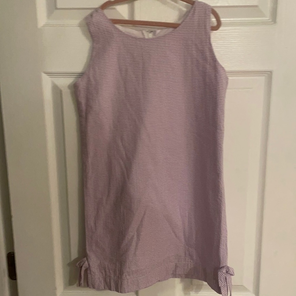 Color works Purple and white gingham dress size 8